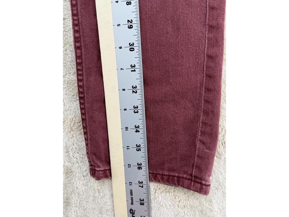 Aeropostale Distressed Slim Fit Jeans 28/30 Cotton Burgundy‎ - Picture 9 of 9
